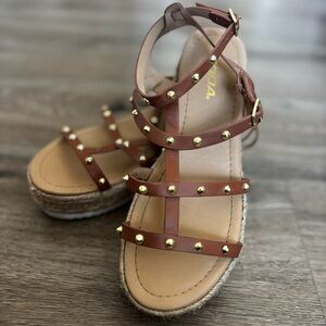 Soda Tan Studded Sandals